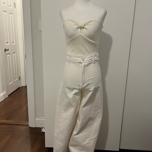 WIDE LEG HIGH WAIST COTTON PANT - Picture 4 of 4